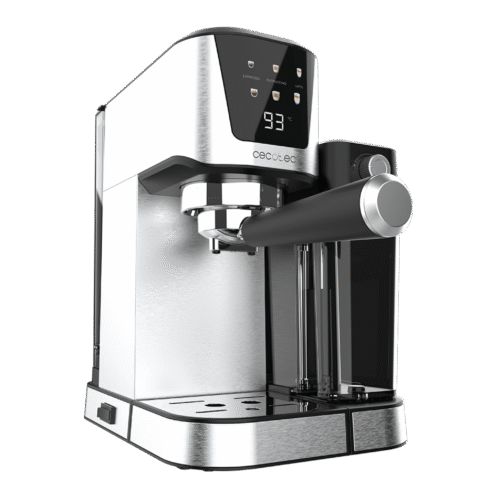 Imagen 2 Cafetera semiautomática Power Espresso 20 Cream de Cecotec con 20 bares, 1350 W y pantalla táctil. Prepara espresso, cappuccino y latte con vaporizador profesional.