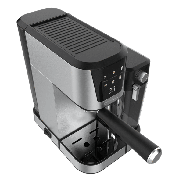 Imagen 3 Cafetera semiautomática Power Espresso 20 Cream de Cecotec con 20 bares, 1350 W y pantalla táctil. Prepara espresso, cappuccino y latte con vaporizador profesional.