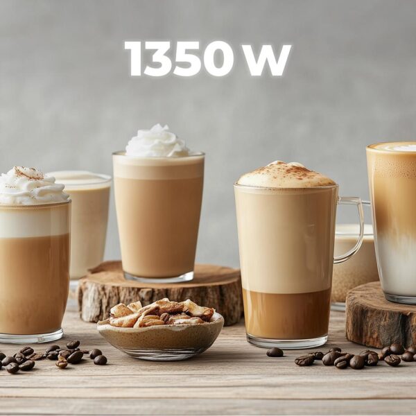 Imagen 5 Cafetera semiautomática Power Espresso 20 Cream de Cecotec con 20 bares, 1350 W y pantalla táctil. Prepara espresso, cappuccino y latte con vaporizador profesional.