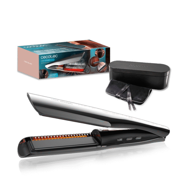 Imagen 5 Plancha de pelo Lisse iSteamy con tecnología de vapor avanzada y placas de cerámica. Protege el cabello, aporta brillo y garantiza un alisado profesional.