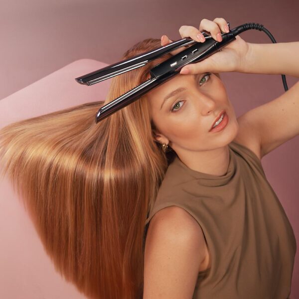 Imagen 8 Plancha de pelo Lisse iSteamy con tecnología de vapor avanzada y placas de cerámica. Protege el cabello, aporta brillo y garantiza un alisado profesional.
