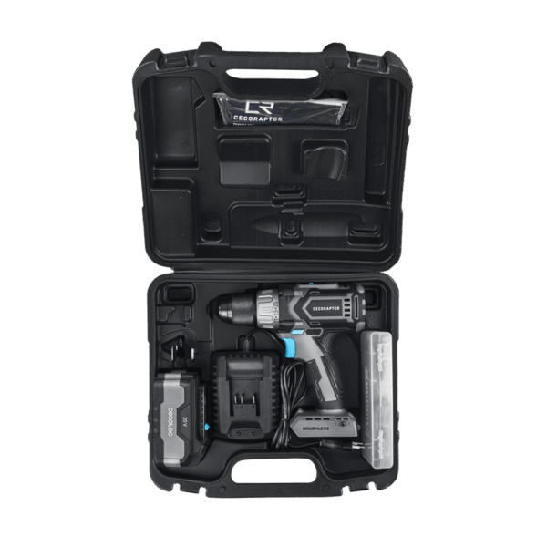 70001-Imagen-2 Imagen 2 Taladro atornillador CecoRaptor Perfect Drill 4020 Brushless Ultra con batería de 20V y 4000 mAh, motor sin escobillas, 46 Nm de torque y 2000 rpm de velocidad.