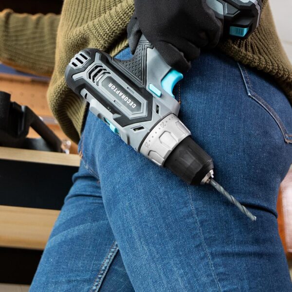 70007-Imagen-8 Imagen 8 Taladro atornillador CecoRaptor Perfect Drill 4020 Advance con batería 20V y 4000 mAh. Potencia de 46 Nm, 2 velocidades y portabrocas rápido de 13 mm.