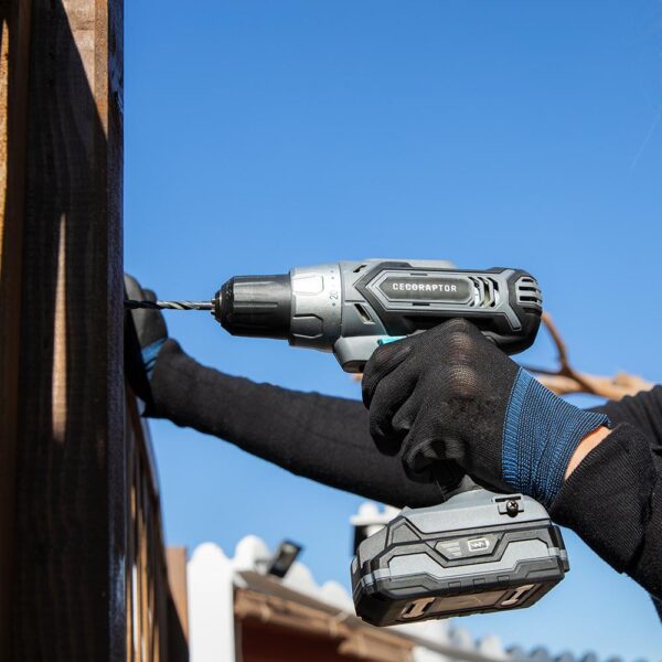 Imagen 6 Taladro atornillador CecoRaptor Perfect Drill 2020 Advance con batería de 20V, 46 Nm de torque y 1550 rpm. Potencia y precisión para bricolaje avanzado.