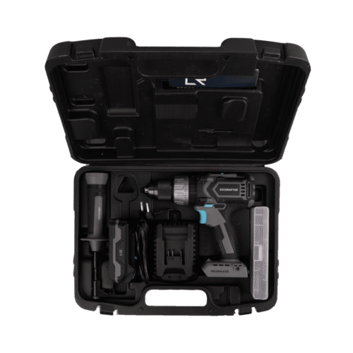 Imagen 2 Taladro percutor CecoRaptor 20V Brushless con 2000 rpm y 30000 bpm. Herramienta versátil de alta potencia para perforar y atornillar en múltiples superficies.