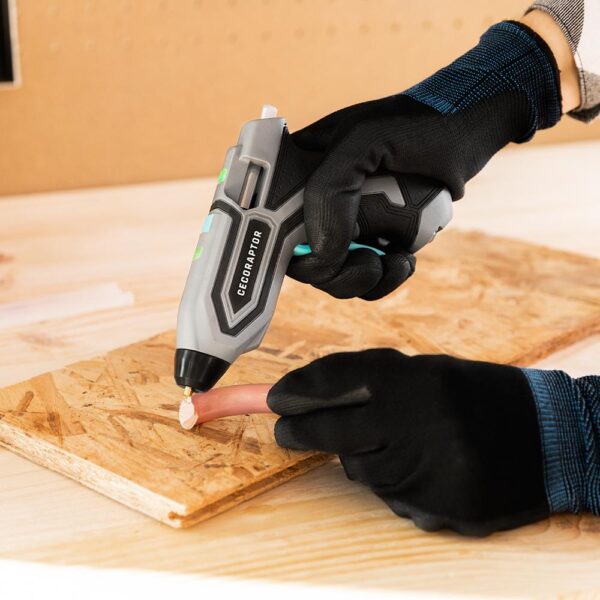 Imagen 6 Pistola de encolar sin cables CecoRaptor Perfect Fix 360 X-Treme con batería de 3,7 V, calentamiento rápido en 90 segundos y autonomía de hasta 30 minutos.