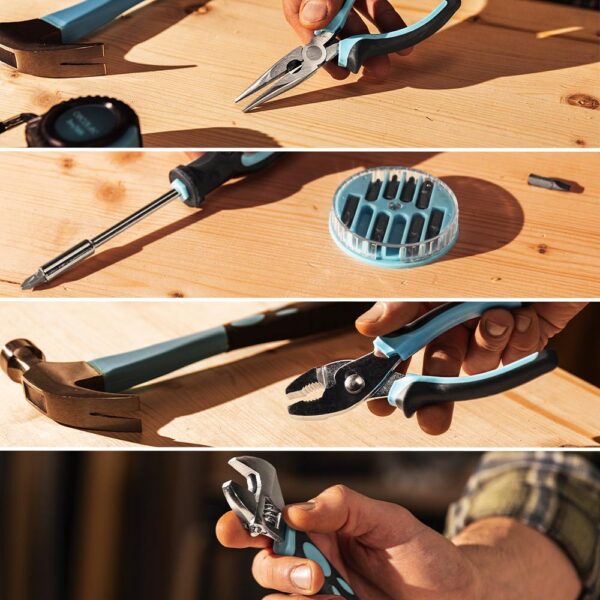 70031-Imagen-3 Imagen 3 Caja de herramientas CecoRaptor 4200 ToolBox de Cecotec con más de 30 piezas esenciales como martillo, alicates y destornilladores en un maletín compacto.