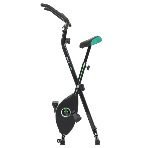 Imagen 5 Bicicleta estática plegable X-Bike de Cecotec con volante de inercia de 2,5 kg, sistema Silence Fit, pulsómetro y pantalla LCD. Diseño ergonómico y compacto.