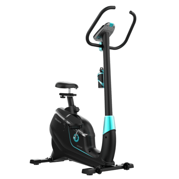 Imagen 2 Bicicleta estática DrumFit Cycle 9000 Talos Pro con resistencia magnética motorizada, pulsómetro, sillín regulable y soporte. Ideal para entrenar en casa.