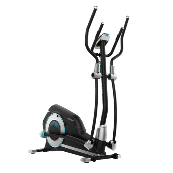 Imagen 2 Bicicleta elíptica DrumFit Elliptical 9000 Eir Pro con resistencia magnética regulable por motor, pantalla LCD, soporte para móvil y ruedas de transporte.