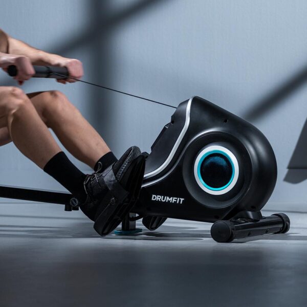 Imagen 4 Máquina de remo plegable DrumFit Rower 7000 Regatta con resistencia magnética de 10 niveles, volante de inercia de 7 kg, pantalla LCD y uso silencioso.