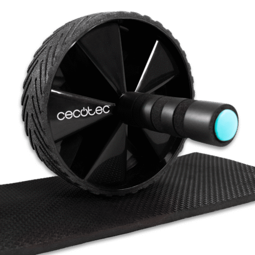Imagen 2 Rueda abdominal Cecotec DrumFit AB Wheel ideal para ejercitar el core. Diseño con recubrimiento de goma, agarres antideslizantes y esterilla de goma EVA.