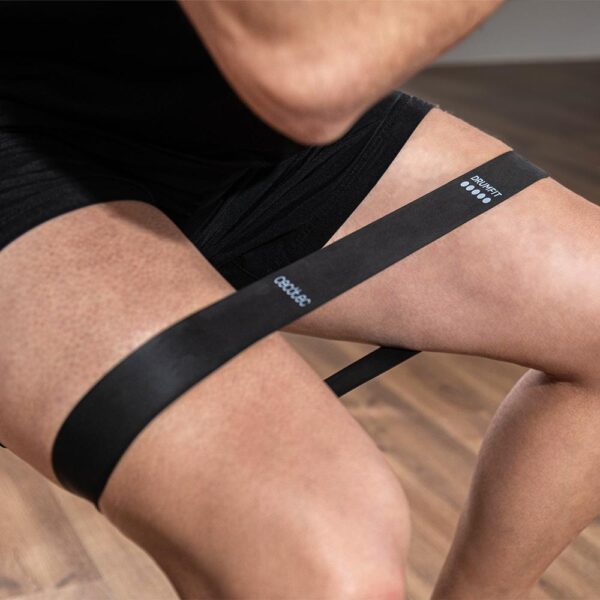 Imagen 5 Set de 5 bandas elásticas Cecotec DrumFit Resistance Band Set. Fabricadas en látex, con distintos niveles de resistencia y bolsa de transporte incluida.