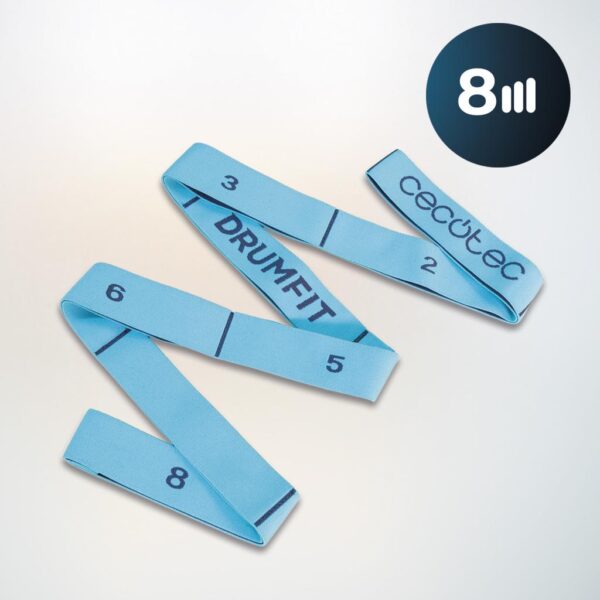 Imagen 3 Banda elástica DrumFit Elastiband de Cecotec. Diseñada con 8 niveles de resistencia para adaptar tus estiramientos y entrenamientos. Resistente y duradera.