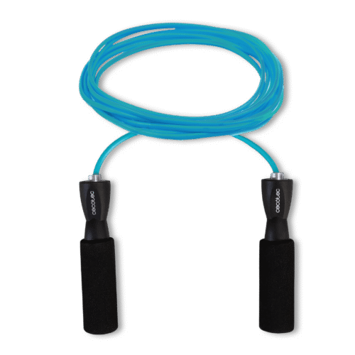 Imagen 2 Cuerda para saltar Cecotec DrumFit Jump Rope de PVC. Cuenta con agarres ergonómicos antideslizantes y sistema Smooth Bearing para un movimiento fluido.