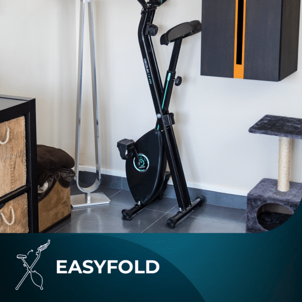 Imagen 5 Entrena en casa con la DrumFit X-Bike 3000 Neo. Bicicleta estática plegable con volante de inercia de 3 kg, resistencia magnética y pantalla LCD informativa.