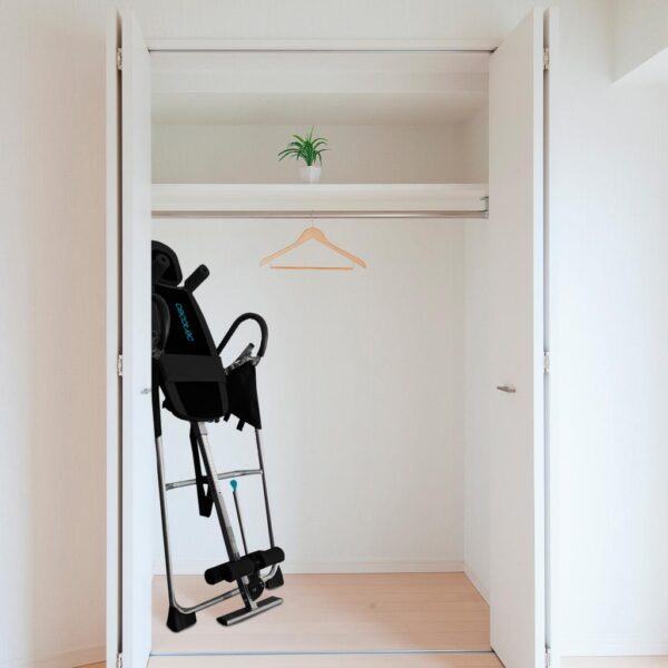 7193-Imagen-3 Imagen 3 Tabla de inversión plegable DrumFit Inversion 1800 con inversión total de 180º, 26 niveles ajustables y diseño ergonómico seguro para hasta 120 kg.