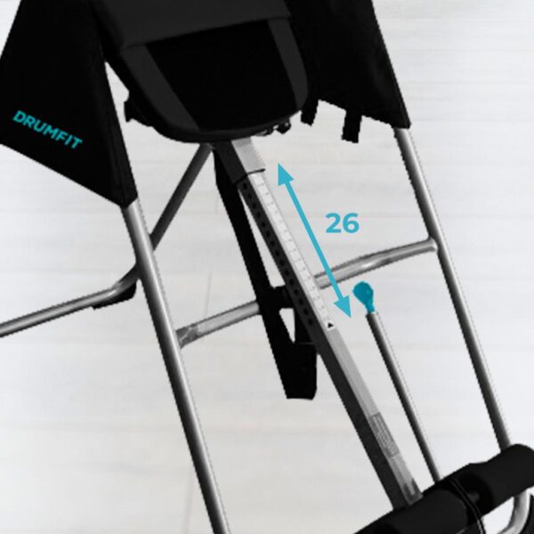 7193-Imagen-5 Imagen 5 Tabla de inversión plegable DrumFit Inversion 1800 con inversión total de 180º, 26 niveles ajustables y diseño ergonómico seguro para hasta 120 kg.