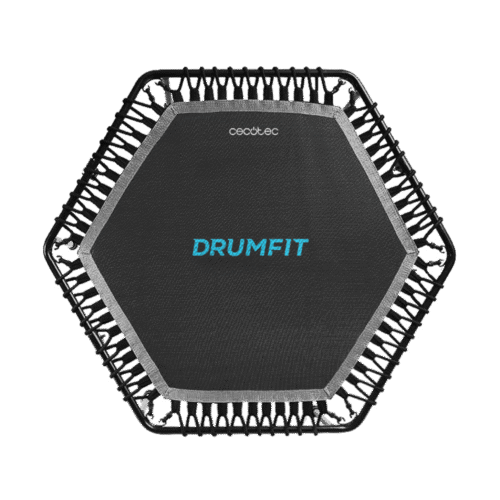 Imagen 2 Trampolín de fitness DrumFit Jump 1270 de Cecotec con 127 cm de diámetro, manillar ajustable en 6 niveles y base de 7 patas estables. Soporta hasta 100 kg.