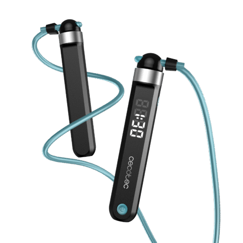 Imagen 2 Cuerda de saltar inteligente DrumFit SmartComba 3000 Connected de Cecotec. Diseño compacto, cuerda intercambiable, contador preciso y conectividad con App.