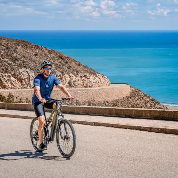Imagen 6 Bicicleta eléctrica de montaña Cecotec Supreme de 29 pulgadas con 120 km de autonomía, doble suspensión, cambio Shimano Cues y frenos hidráulicos Tektro.