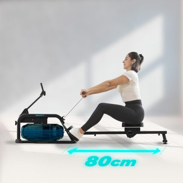 Imagen 8 Máquina de remo de agua Drumfit Rower 20000 Neptuno de Cecotec. Tanque de 11L, pantalla LCD, conexión a APP y doble manillar para entrenamientos en casa.