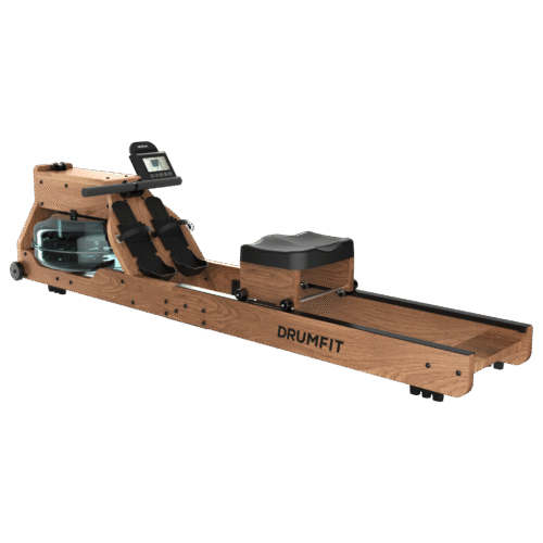 Imagen 2 Máquina de remo Drumfit Rower 20000 Neptuno Wood con resistencia de agua, tanque de 13L y elegante acabado en madera. Pantalla LCD y conexión con APP.