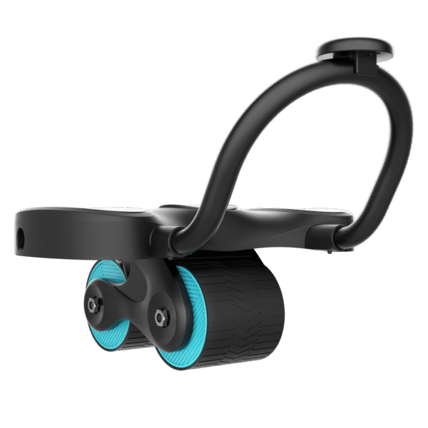 Imagen 3 Rueda abdominal Drumfit AB Fit Pro de Cecotec con rebote automático, soporte para codos y diseño compacto. Incluye esterilla antideslizante y acolchada.