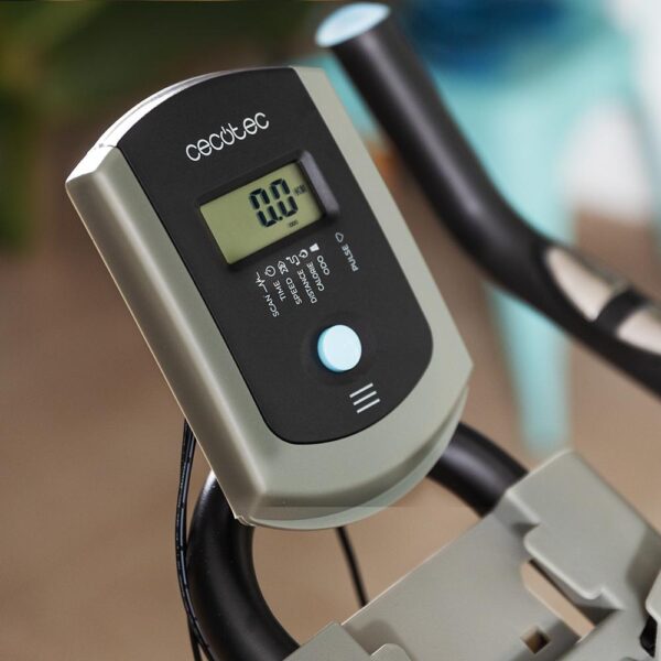Imagen 5 Bicicleta indoor compacta Drumfit 10000 Race de Cecotec con volante de inercia de 10 kg, pantalla LCD, pulsómetro y resistencia por fricción regulable.