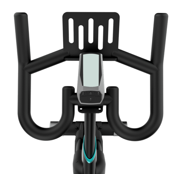 Imagen 3 Bicicleta indoor DrumFit con resistencia magnética, volante de 24 kg y conectividad APP. Pantalla LCD y pulsómetro integrados para entrenamientos avanzados.