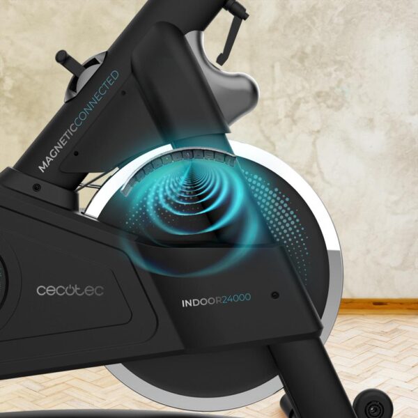 Imagen 7 Bicicleta indoor DrumFit con resistencia magnética, volante de 24 kg y conectividad APP. Pantalla LCD y pulsómetro integrados para entrenamientos avanzados.