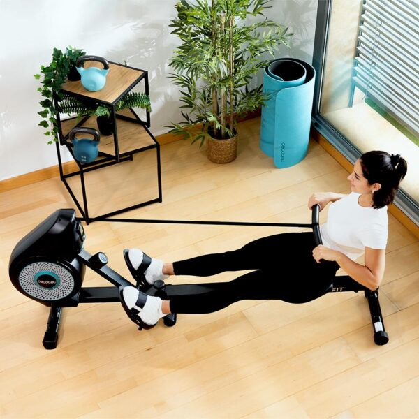 Imagen 5 Máquina de remo Drumfit Rower Eolo Magno con resistencia dual de aire y magnética. Incluye pantalla LCD y 8 niveles de intensidad para entrenar en casa.