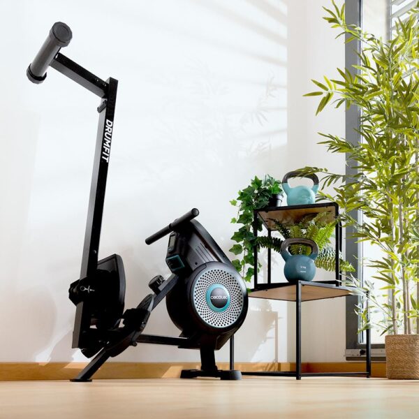 Imagen 6 Máquina de remo Drumfit Rower Eolo Magno con resistencia dual de aire y magnética. Incluye pantalla LCD y 8 niveles de intensidad para entrenar en casa.