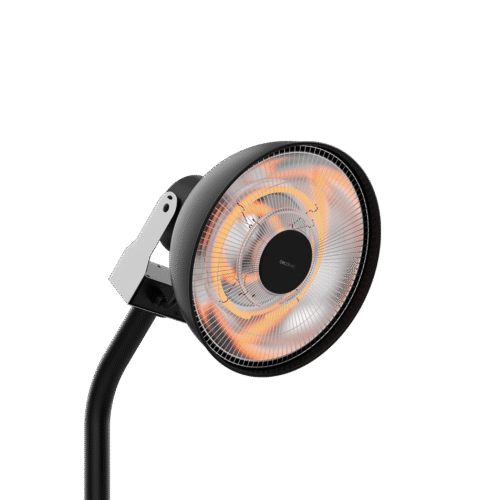 Imagen 2 Calefactor exterior de 2100 W con resistencia de carbono. Cuenta con 3 niveles de potencia, altura ajustable y protección IP24 ideal para terrazas y jardines.