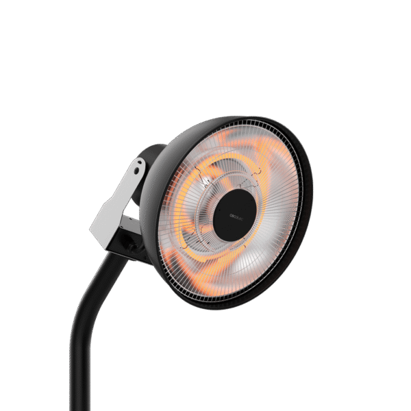 Imagen 2 Calefactor exterior de 2100 W con resistencia de carbono. Cuenta con 3 niveles de potencia, altura ajustable y protección IP24 ideal para terrazas y jardines.