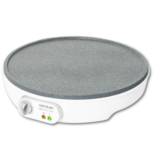 8009-Imagen-2 Imagen 2 Crepera eléctrica de 1000 W con revestimiento RockStone antiadherente. Dispone de termostato regulable y placa de 30,5 cm para resultados óptimos y fáciles.