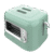 Imagen 2 Tostadora vertical retro verde con ventana de cristal y 700 W. Dispone de 2 ranuras anchas, 5 niveles de tostado y cubierta antipolvo para máxima higiene.