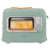 Imagen 3 Tostadora vertical retro verde con ventana de cristal y 700 W. Dispone de 2 ranuras anchas, 5 niveles de tostado y cubierta antipolvo para máxima higiene.