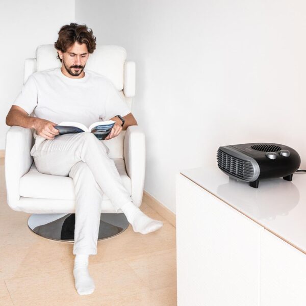 Imagen 7 ReadyWarm 2000 Max Horizon Black: termoventilador de 2000 W con 3 modos, termostato regulable y máxima seguridad contra sobrecalentamiento. Potencia y diseño.