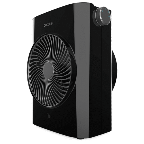 Imagen 2 Termoventilador ReadyWarm 2070 Max Force Black de 2000 W con termostato regulable, tres modos de funcionamiento y sistema de seguridad contra sobrecalentamiento.