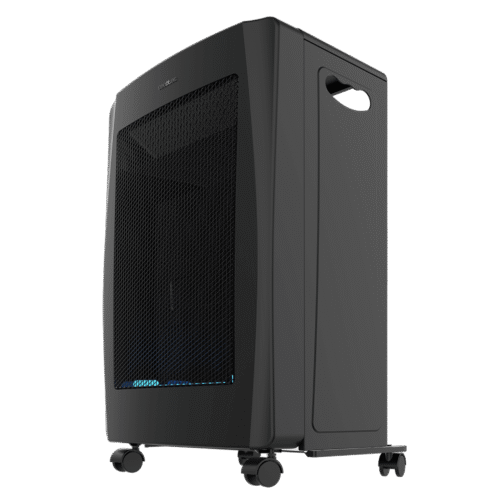 Imagen 2 Estufa de gas plegable de llama azul con 4200 W. Incluye encendido piezoeléctrico, 2 niveles de potencia y triple sistema de seguridad para calentar el hogar.