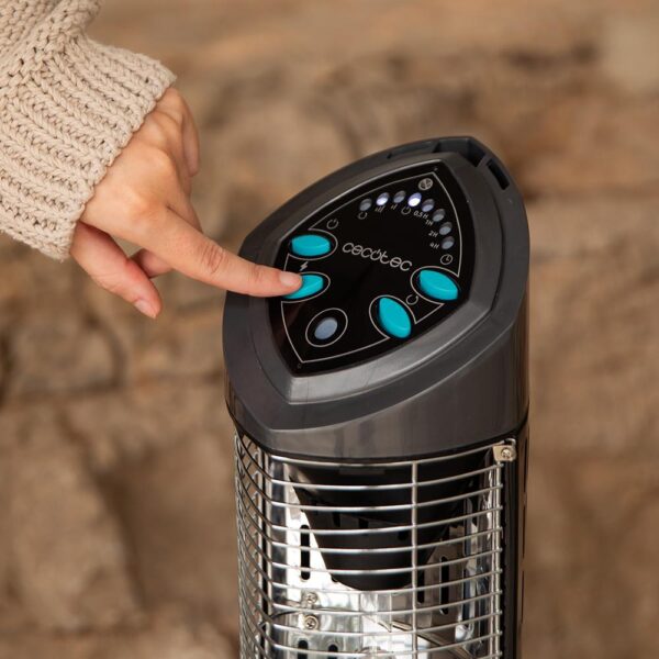 8265-Imagen-8 Imagen 8 Calefactor de exterior de torre con tecnología halógena y oscilación. Disfruta de calor inmediato, protección IP55 y control remoto para tu terraza o jardín.