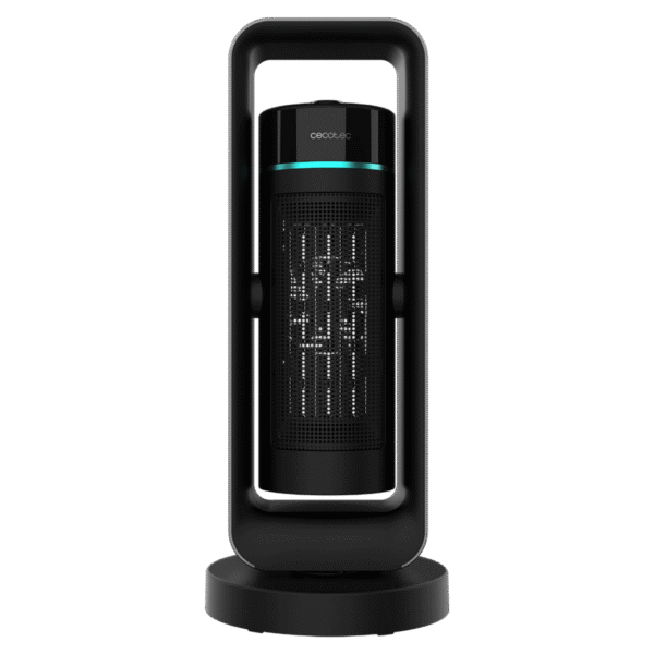 8272-Imagen-3 Imagen 3 Calefactor cerámico vertical de 2000 W con oscilación y termostato regulable. Incluye 3 modos de funcionamiento y protección contra sobrecalentamiento.