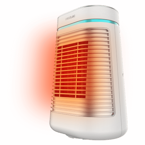 Imagen 2 Calefactor cerámico de 1500 W con oscilación y pantalla digital. Cuenta con termostato regulable y 3 modos para climatizar estancias de forma eficiente y segura.