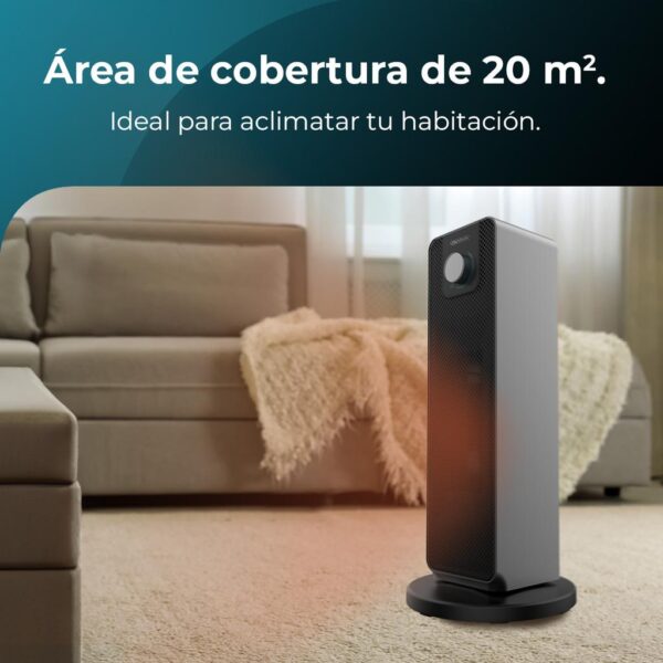 8275-Imagen-5 Imagen 5 Calefactor cerámico de 2000 W con oscilación automática y 3 modos. Incluye termostato regulable, tecnología PTC de calentamiento rápido y protección antivuelco.