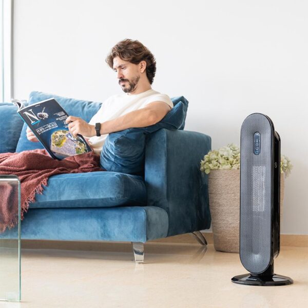 8279-Imagen-4 Imagen 4 Calefactor cerámico inteligente de 2000 W con oscilación y tecnología PTC. Ofrece 3 modos, termostato regulable y máxima seguridad para un calentamiento rápido.