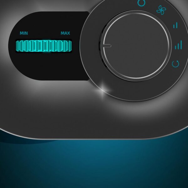 Imagen 7 Calefactor cerámico negro de 1500 W con oscilación y 3 modos. Diseño compacto, tecnología PTC eficiente y triple sistema de seguridad para el hogar.