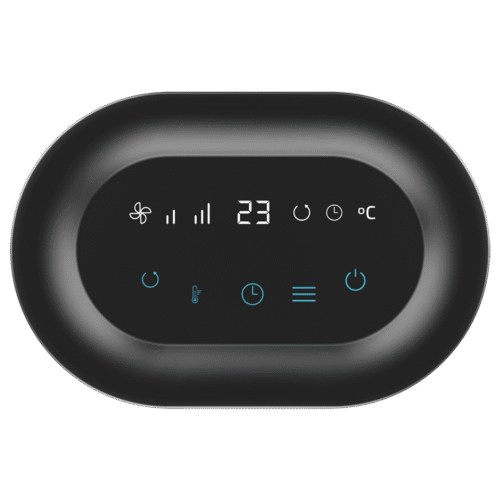 Imagen 2 Calefactor cerámico de 1500 W con pantalla digital y oscilación automática. Integra termostato regulable y 3 modos para una climatización eficiente y segura.