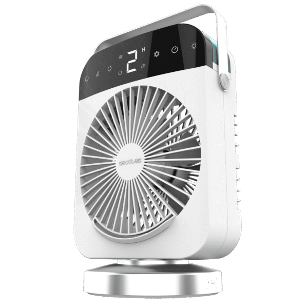 8356-Imagen-2 Imagen 2 Climatizador de sobremesa con oscilación y pantalla digital. Depósito de 300 ml, temporizador programable y control táctil para un ambiente fresco y confortable.