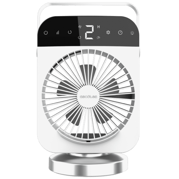 8356-Imagen-3 Imagen 3 Climatizador de sobremesa con oscilación y pantalla digital. Depósito de 300 ml, temporizador programable y control táctil para un ambiente fresco y confortable.